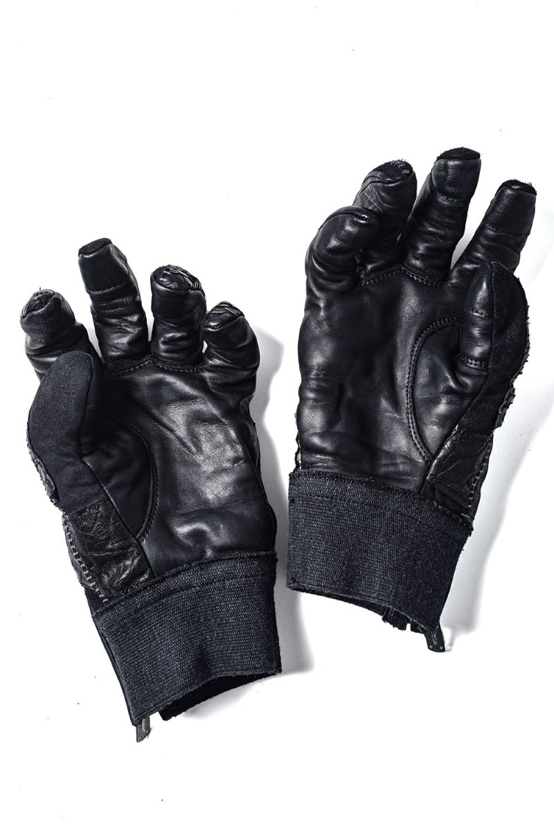 パッチワークマルチレザーオーバーロックグローブ