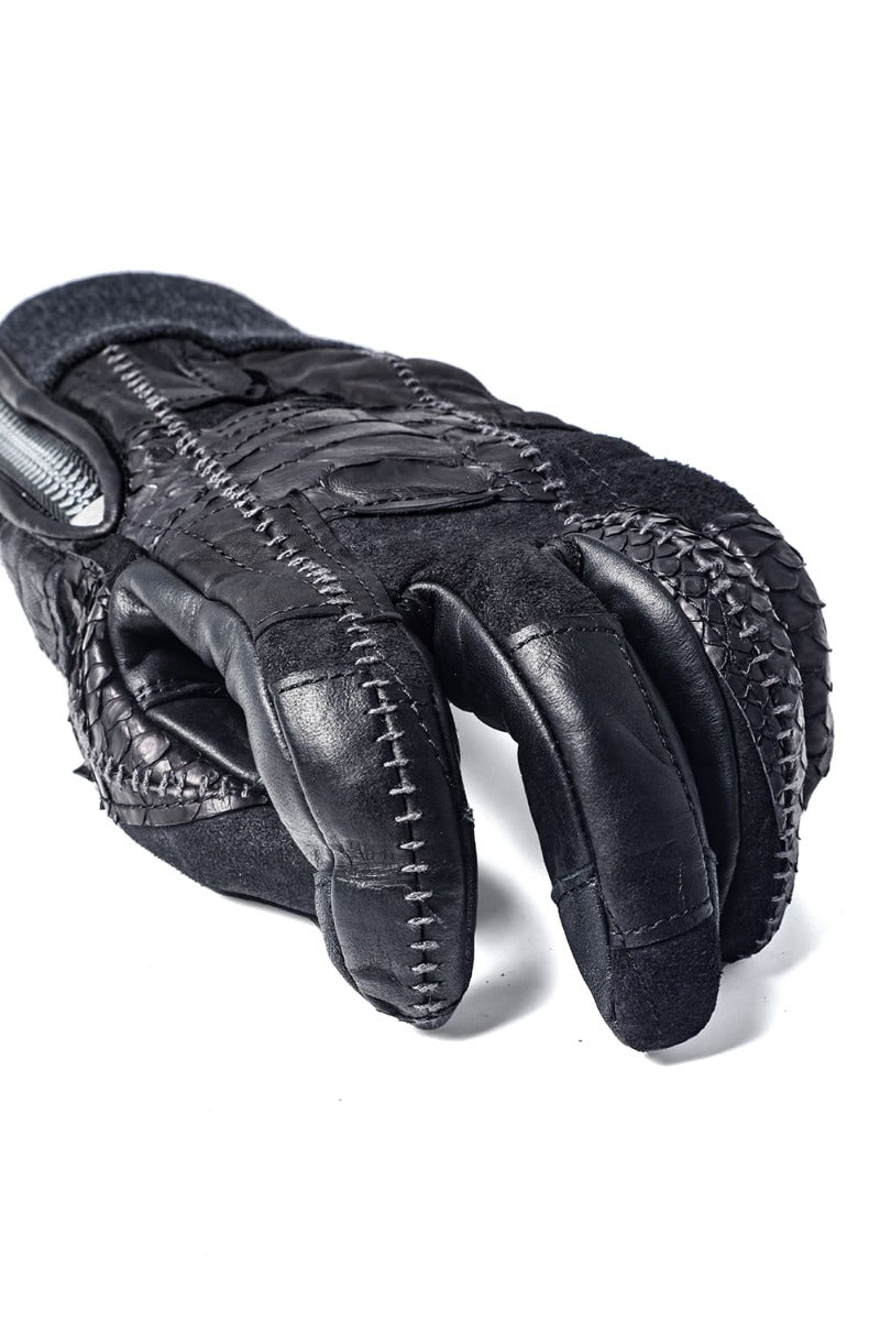 パッチワークマルチレザーオーバーロックグローブ