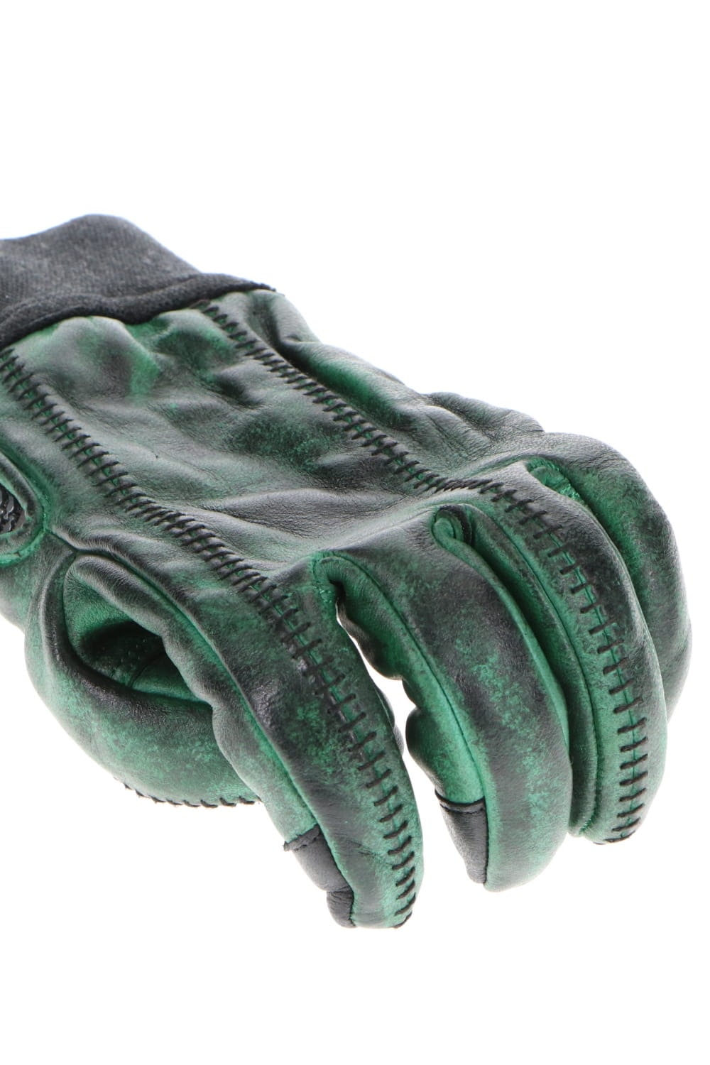 Dusty leaf Horse leather Over lock gloves Green