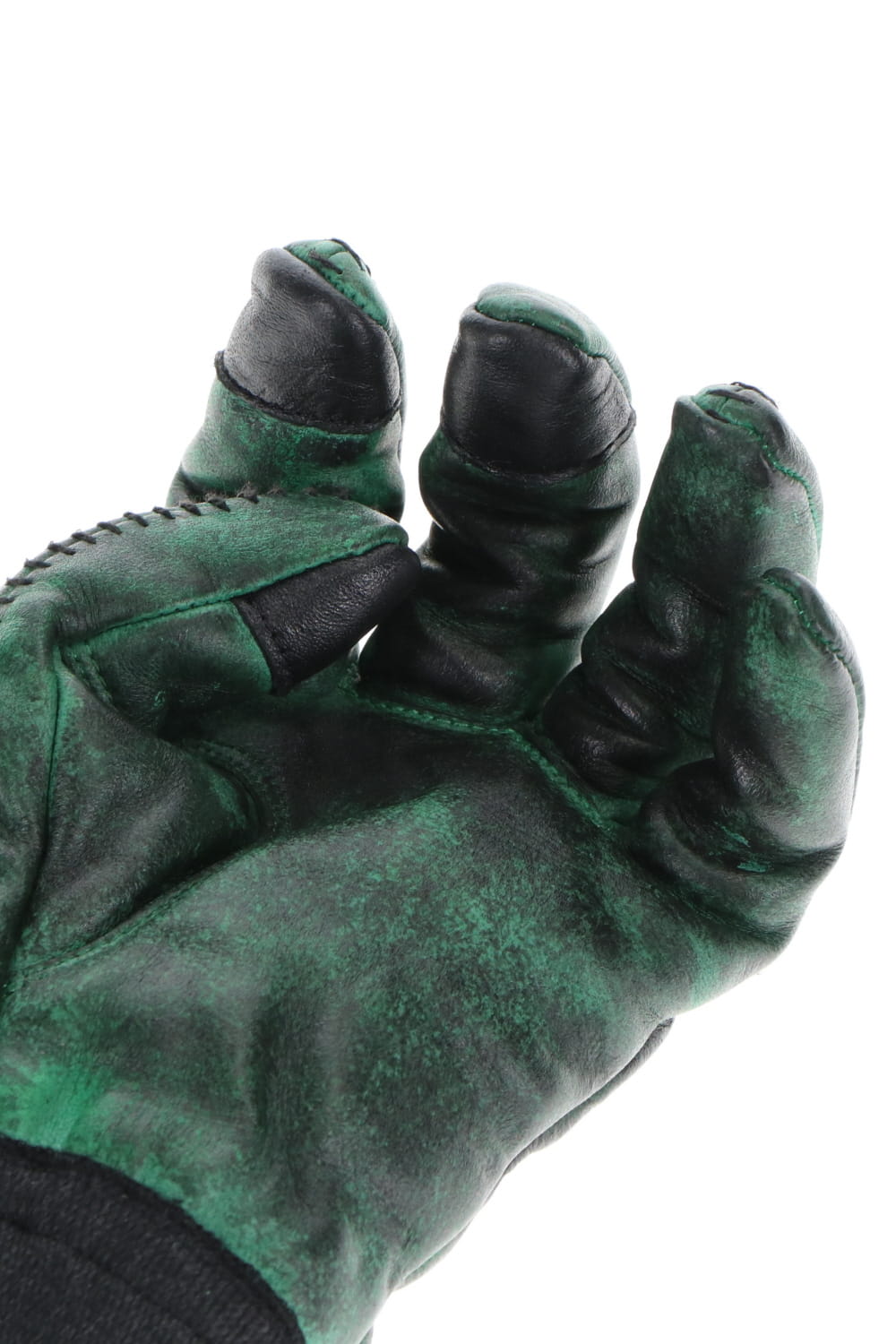 Dusty leaf Horse leather Over lock gloves Green