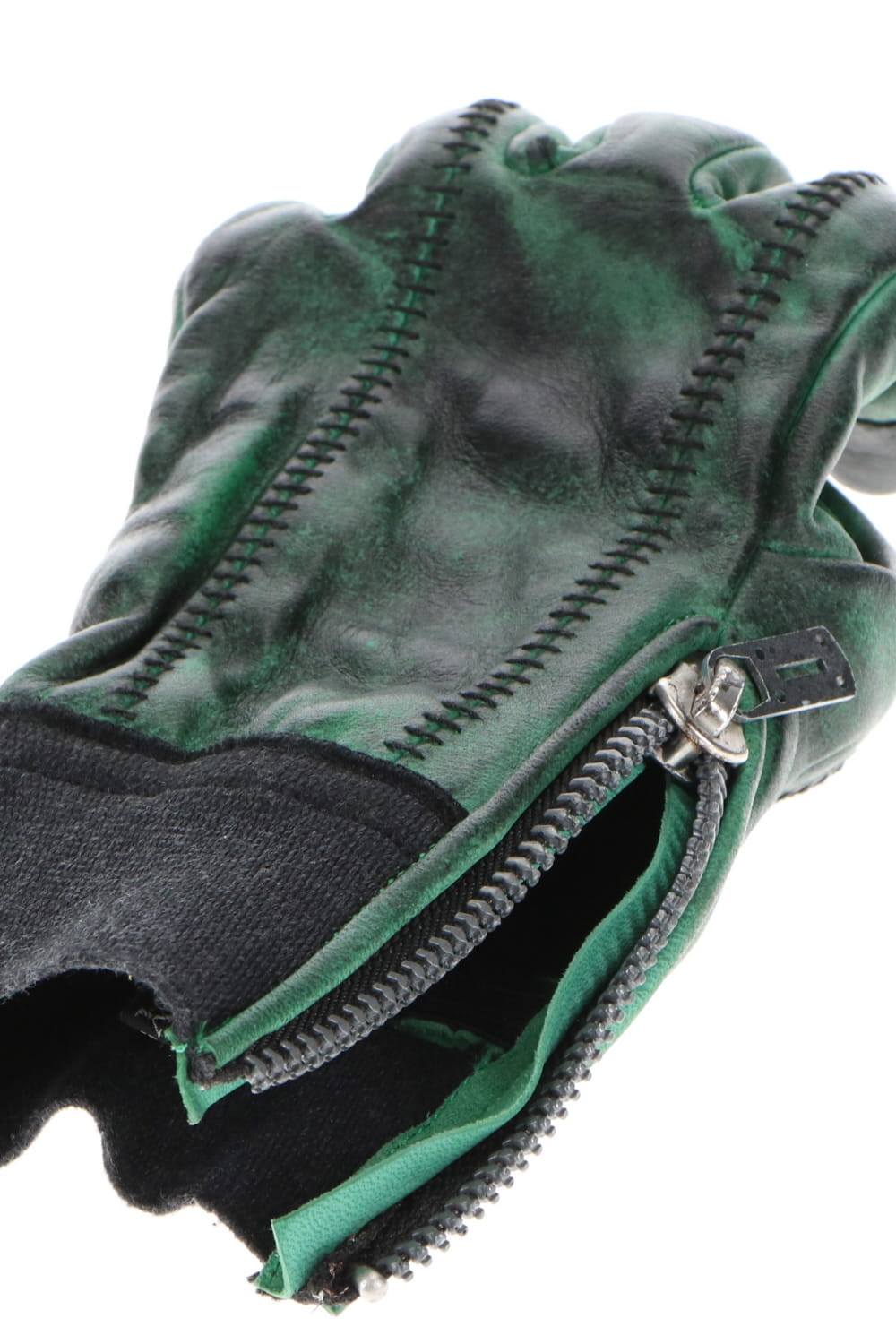 Dusty leaf Horse leather Over lock gloves Green