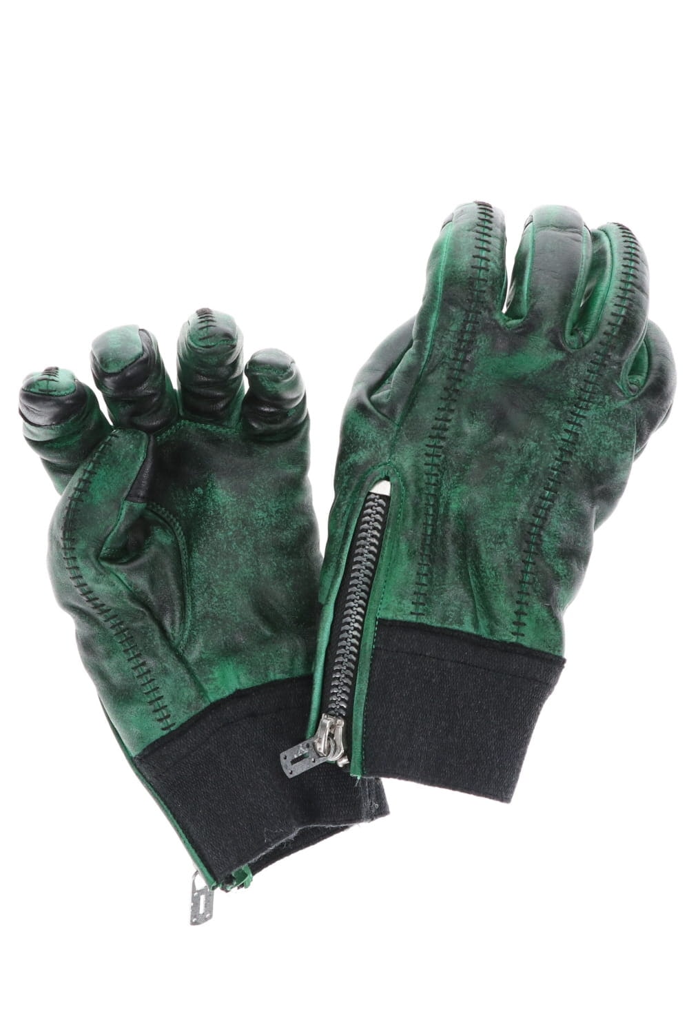 Dusty leaf Horse leather Over lock gloves Green