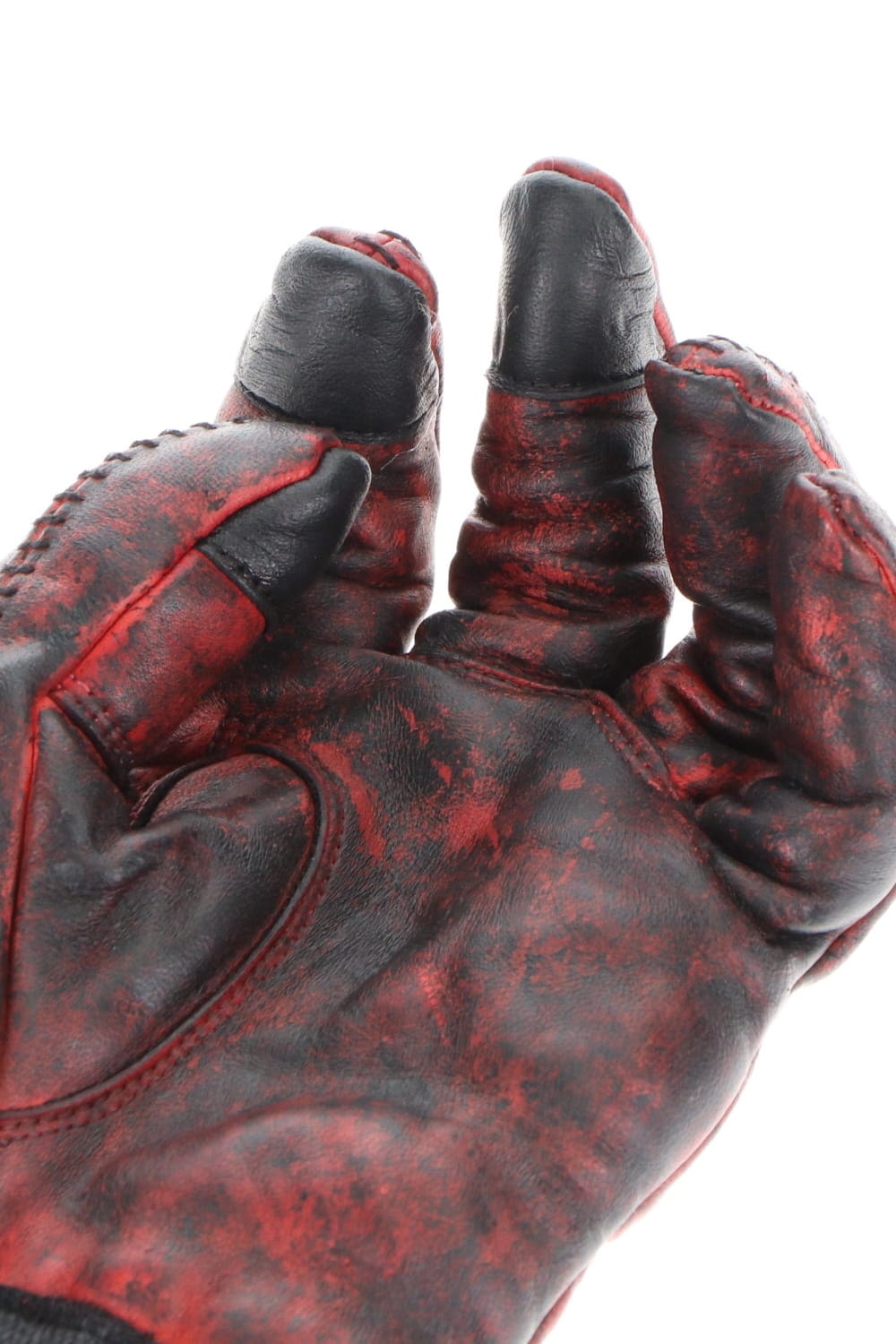 Dusty leaf Horse leather Over lock gloves Red