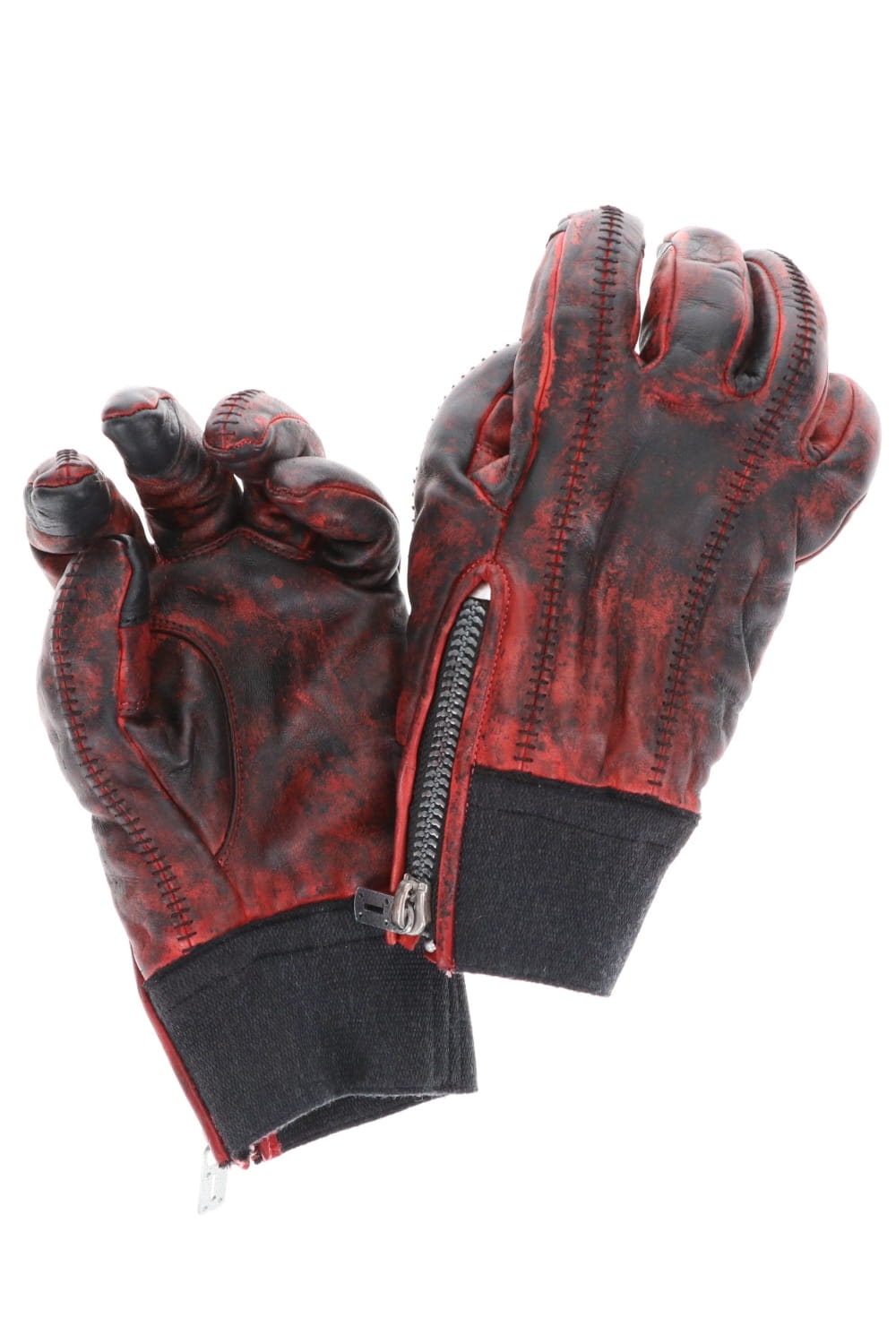 Dusty leaf Horse leather Over lock gloves Red