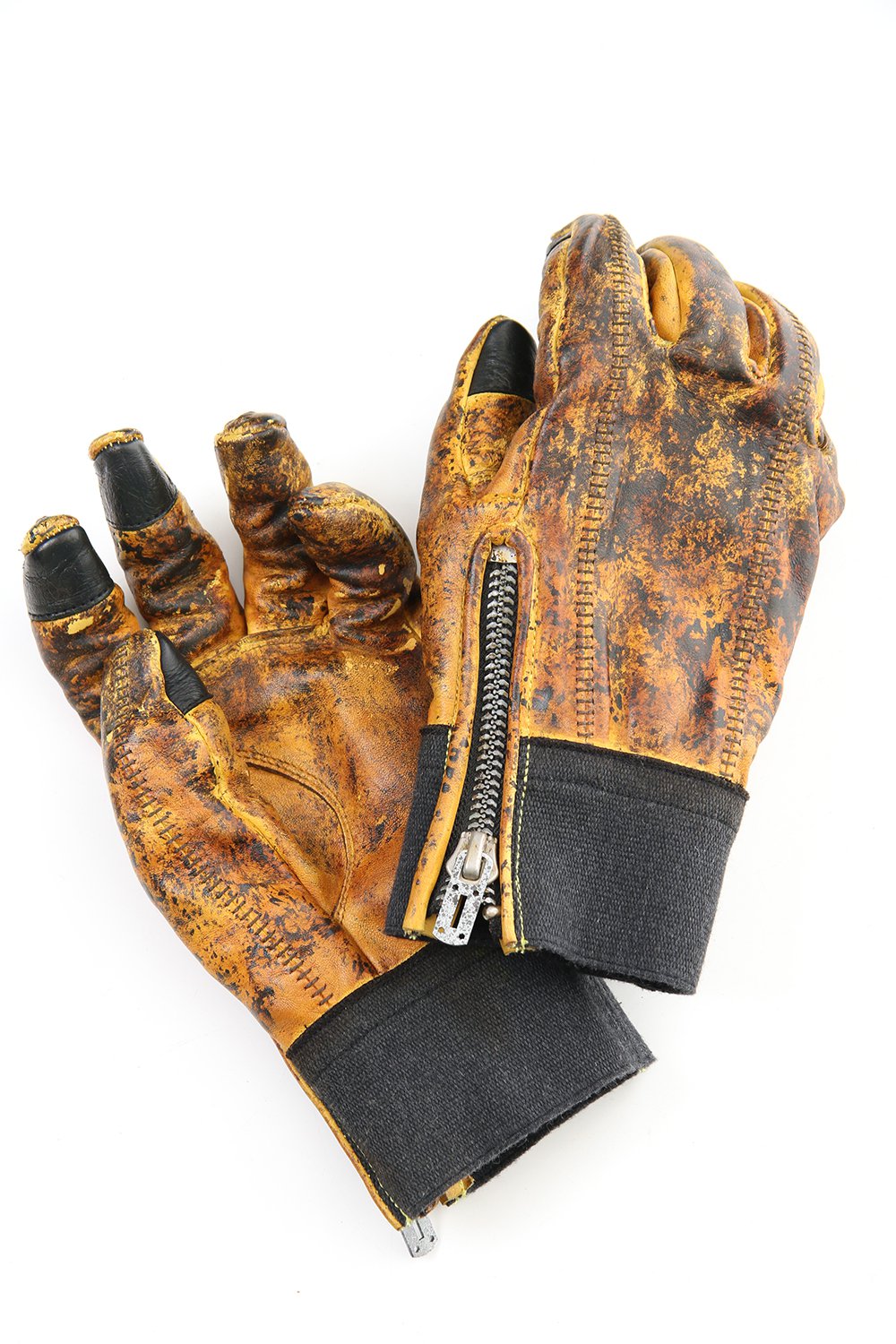 Dusty leaf Horse leather Over lock gloves Yellow