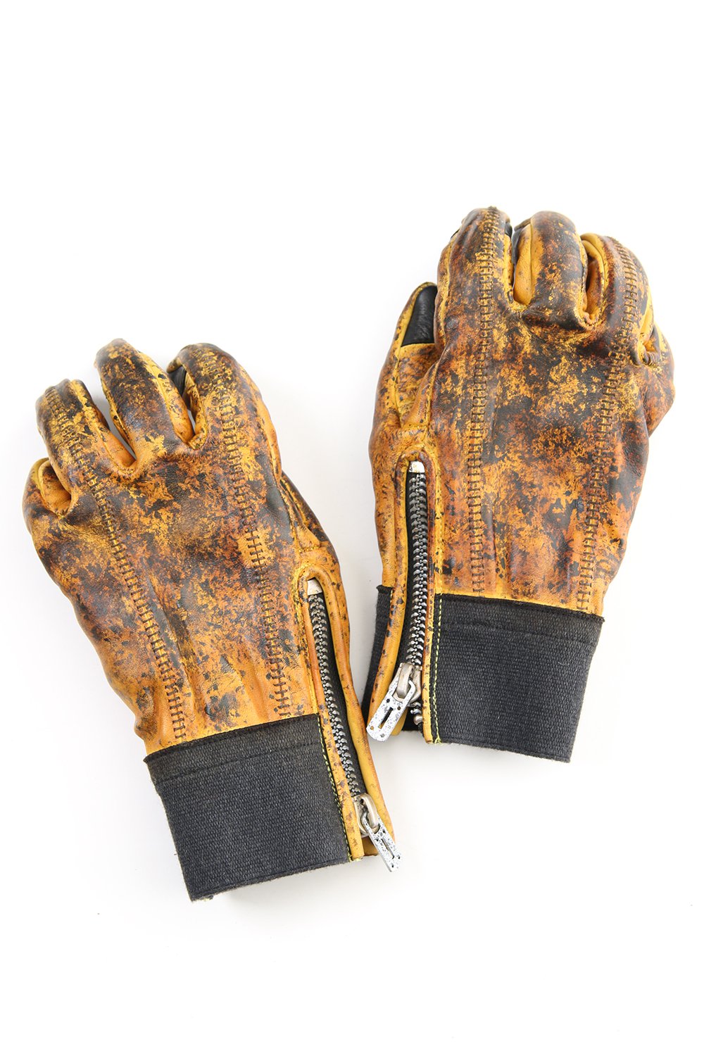 Dusty leaf Horse leather Over lock gloves Yellow