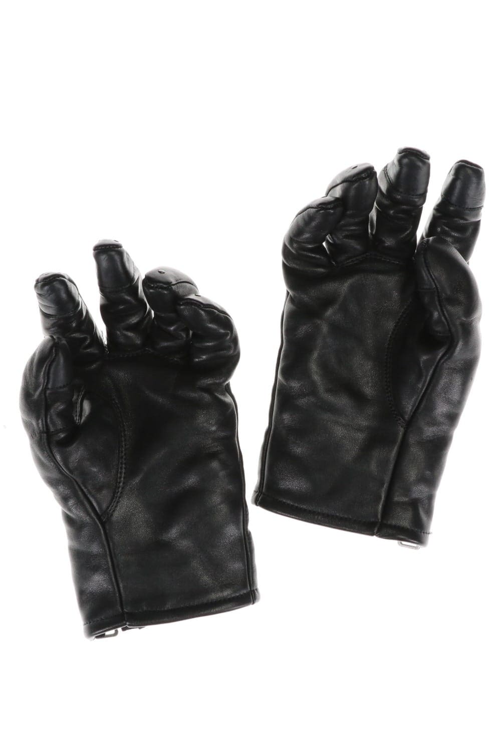 Horse Leather Nail Zip Gloves