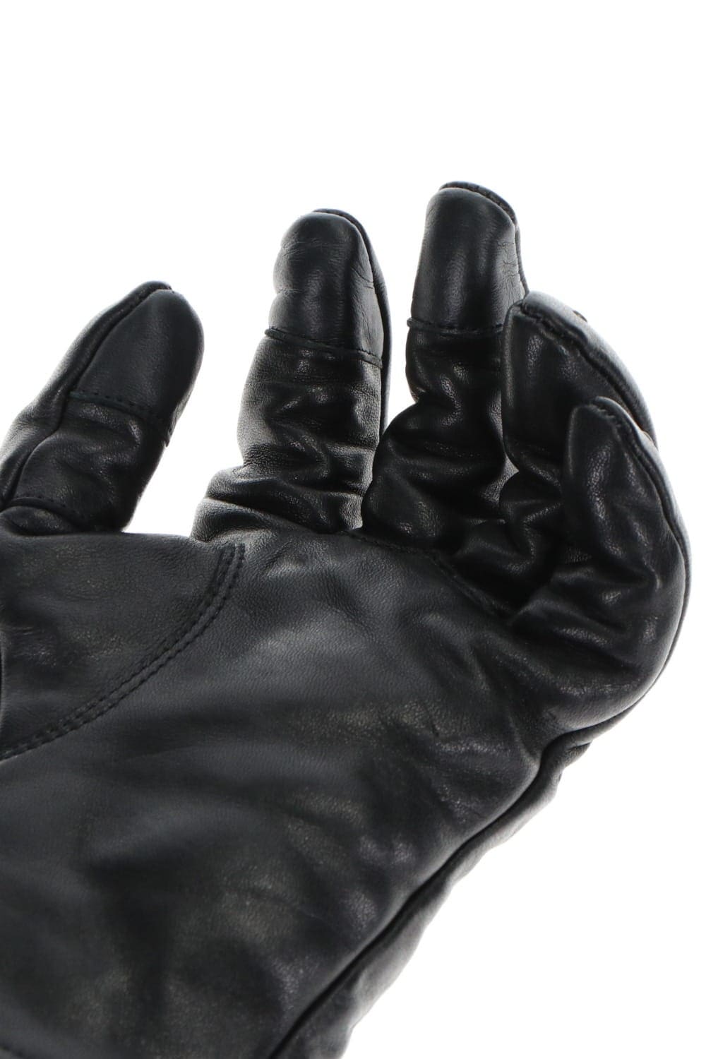 Horse Leather Nail Zip Gloves