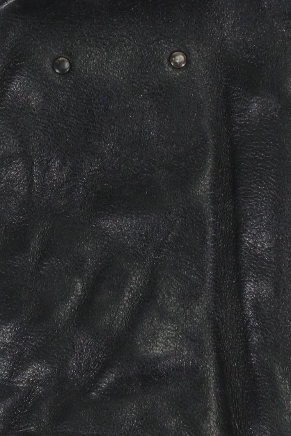 Horse Leather Nail Zip Gloves