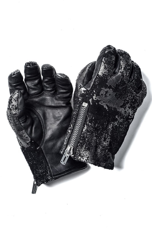 Horse Leather SCAB Print Glove Gunmetal