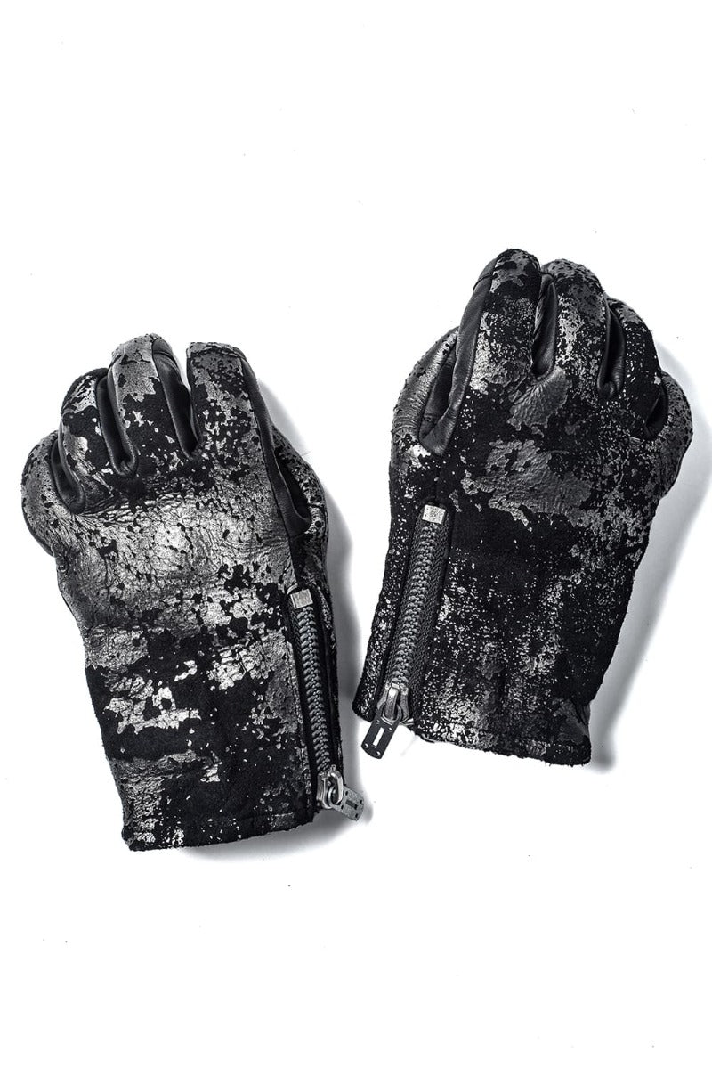 Horse Leather SCAB Print Glove Gunmetal