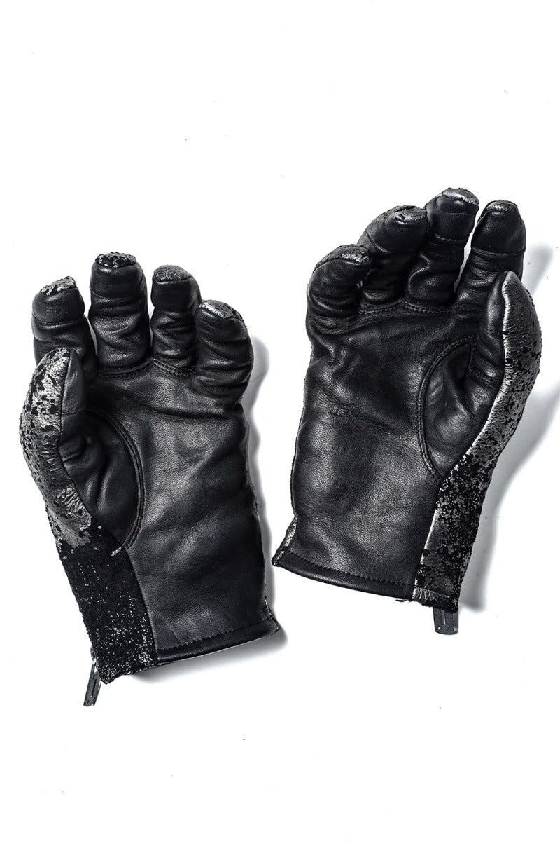Horse Leather SCAB Print Glove Gunmetal