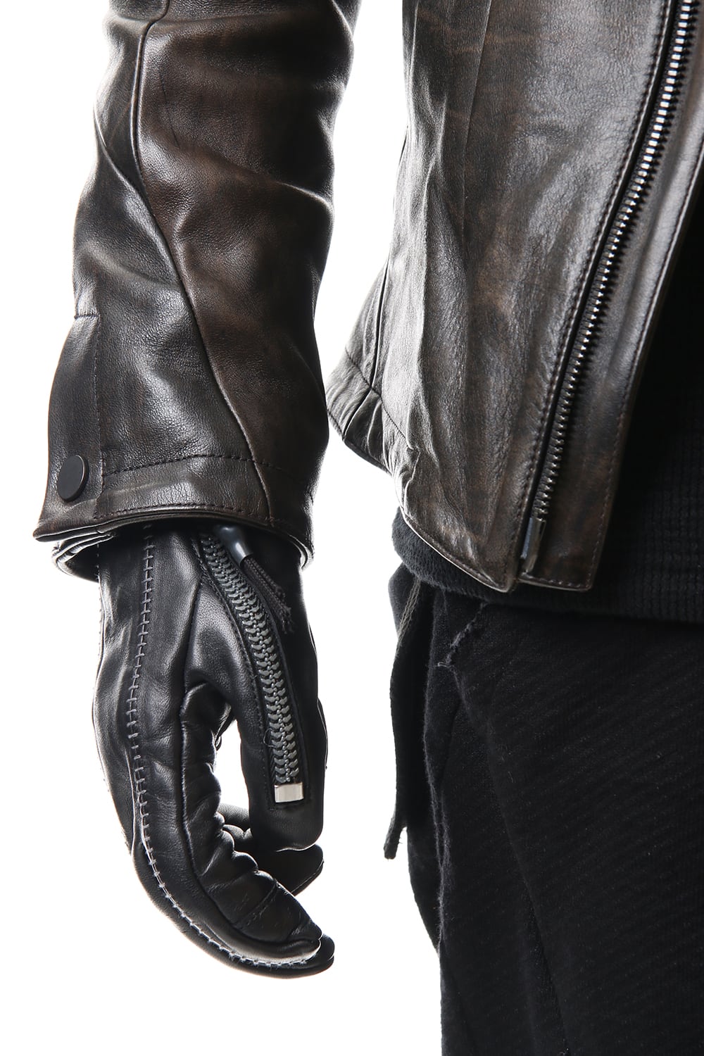 Horse Leather Zip Glove