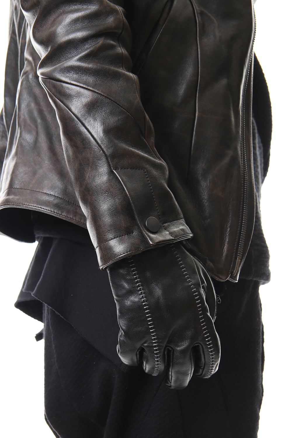 Horse Leather Zip Glove