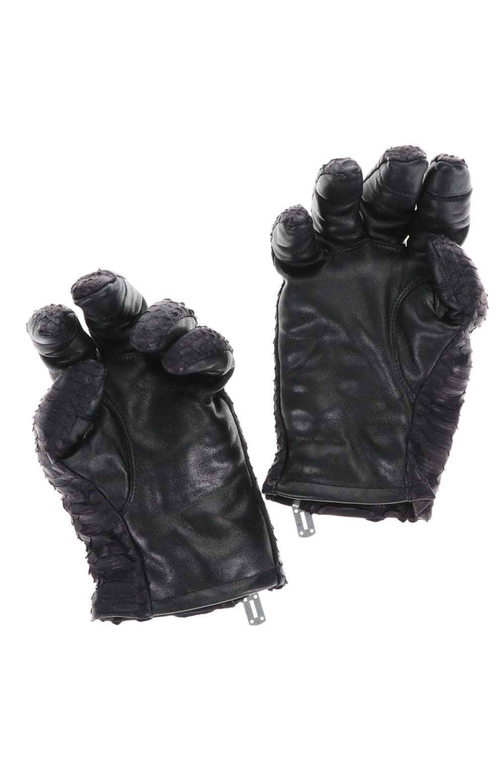 Python×Horse leather Zip gloves