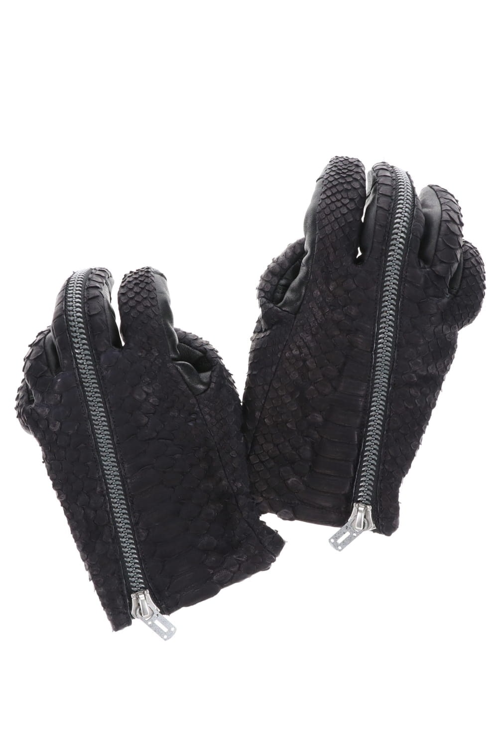 Python×Horse leather Zip gloves