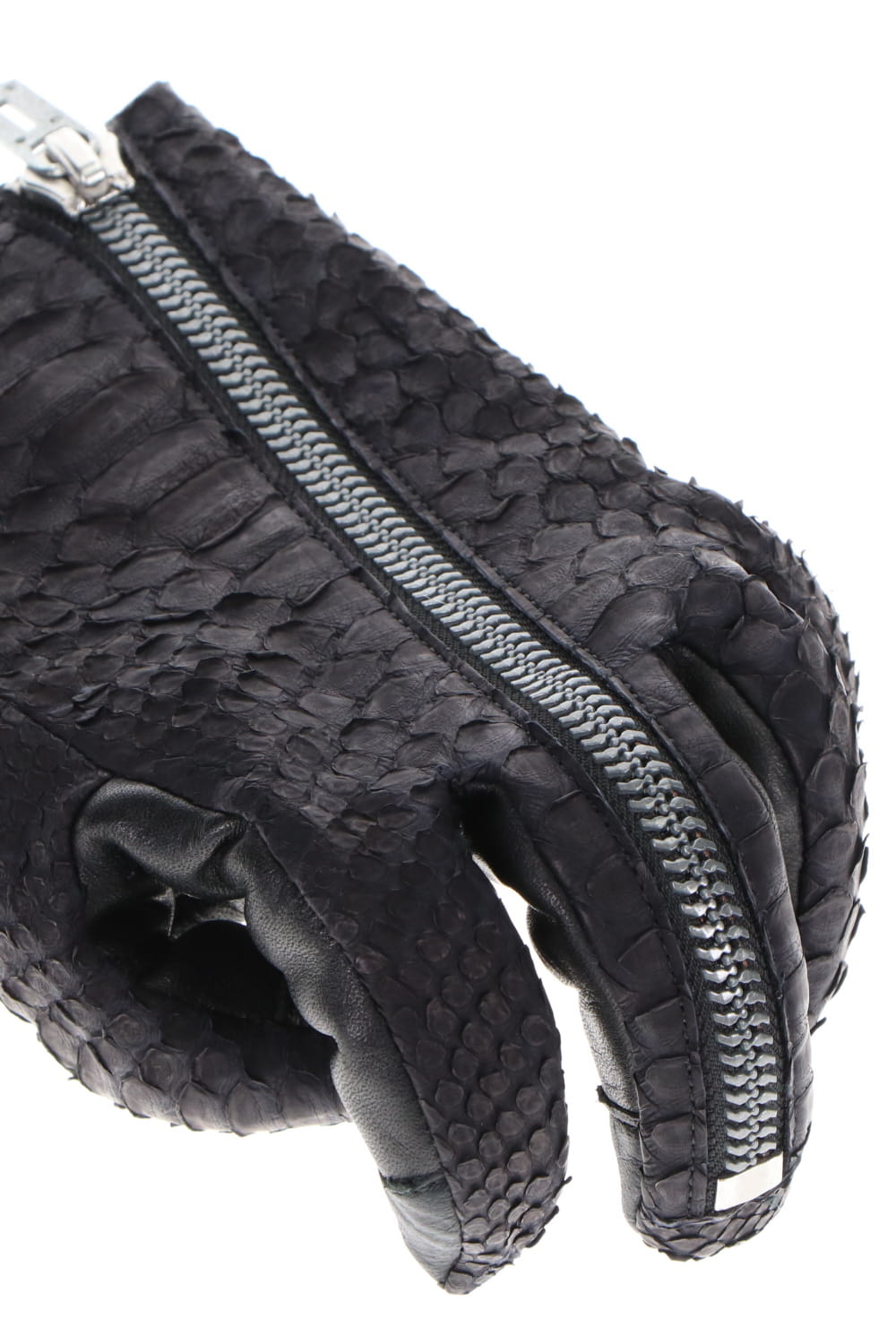 Python×Horse leather Zip gloves