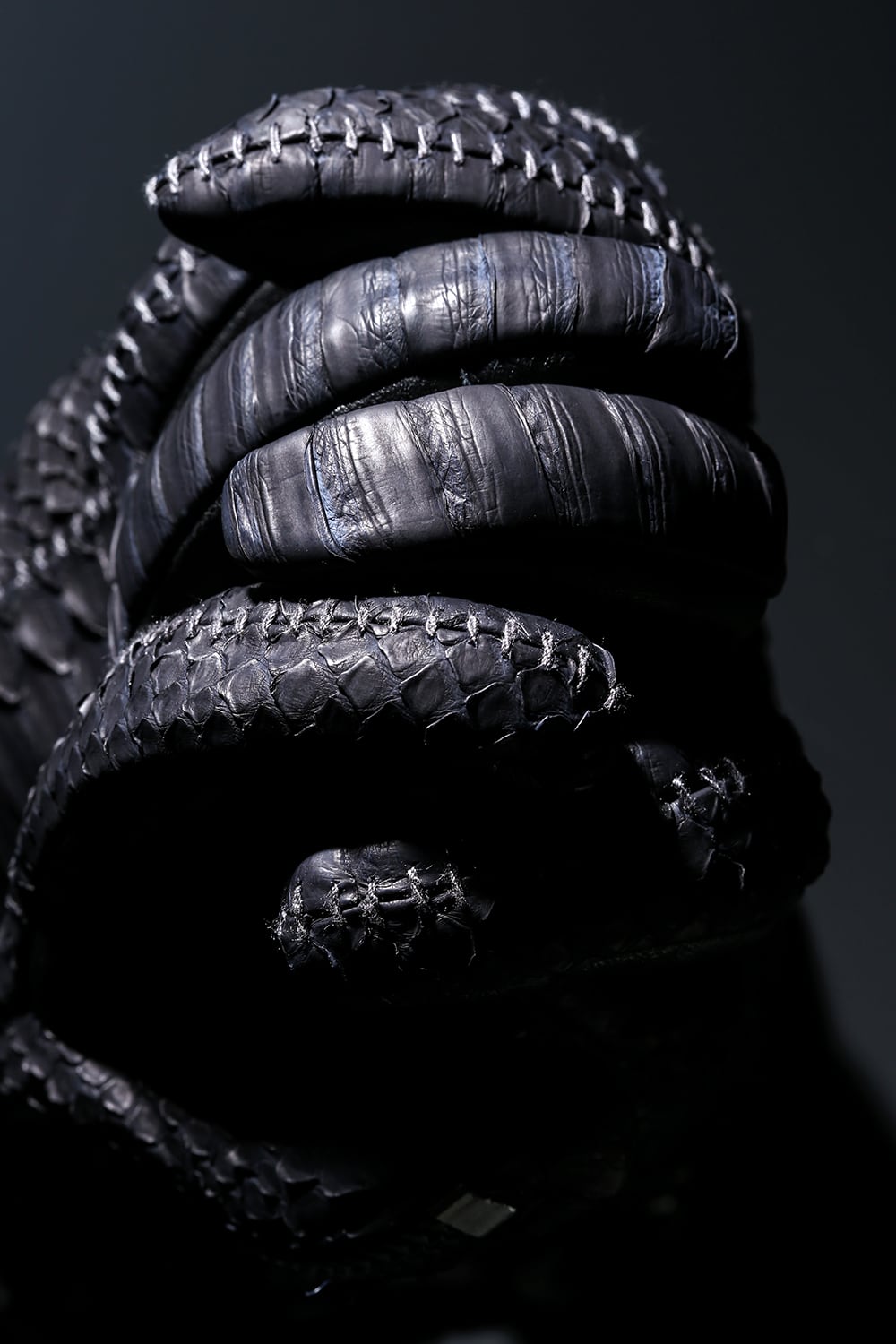 Python×Horse Leather Zip Glove