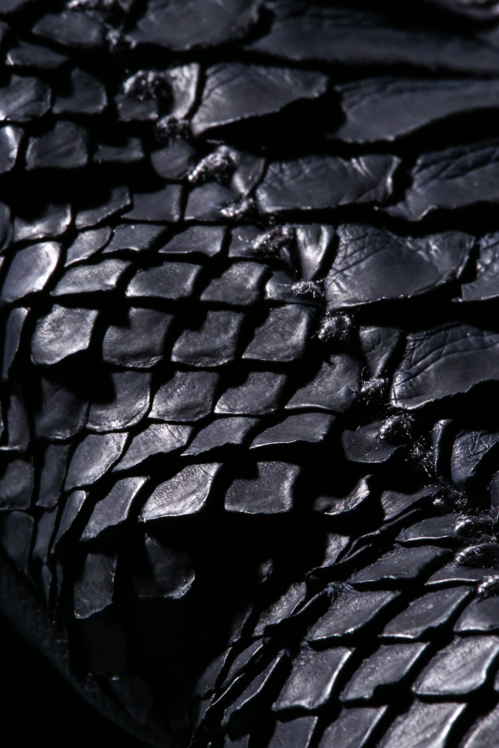 Python×Horse Leather Zip Glove