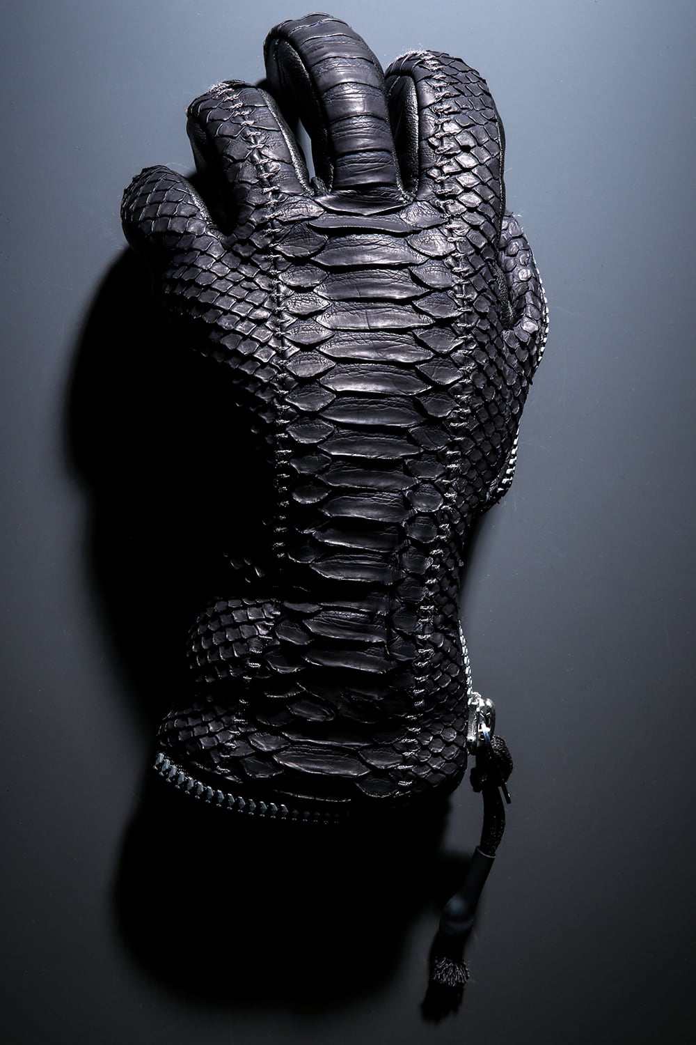 Python×Horse Leather Zip Glove