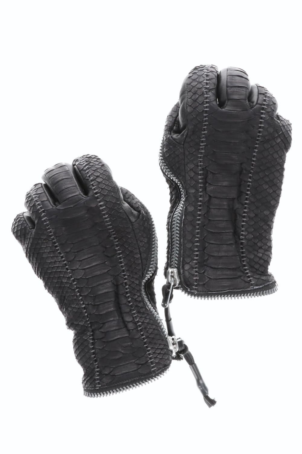 Python×Horse Leather Zip Glove