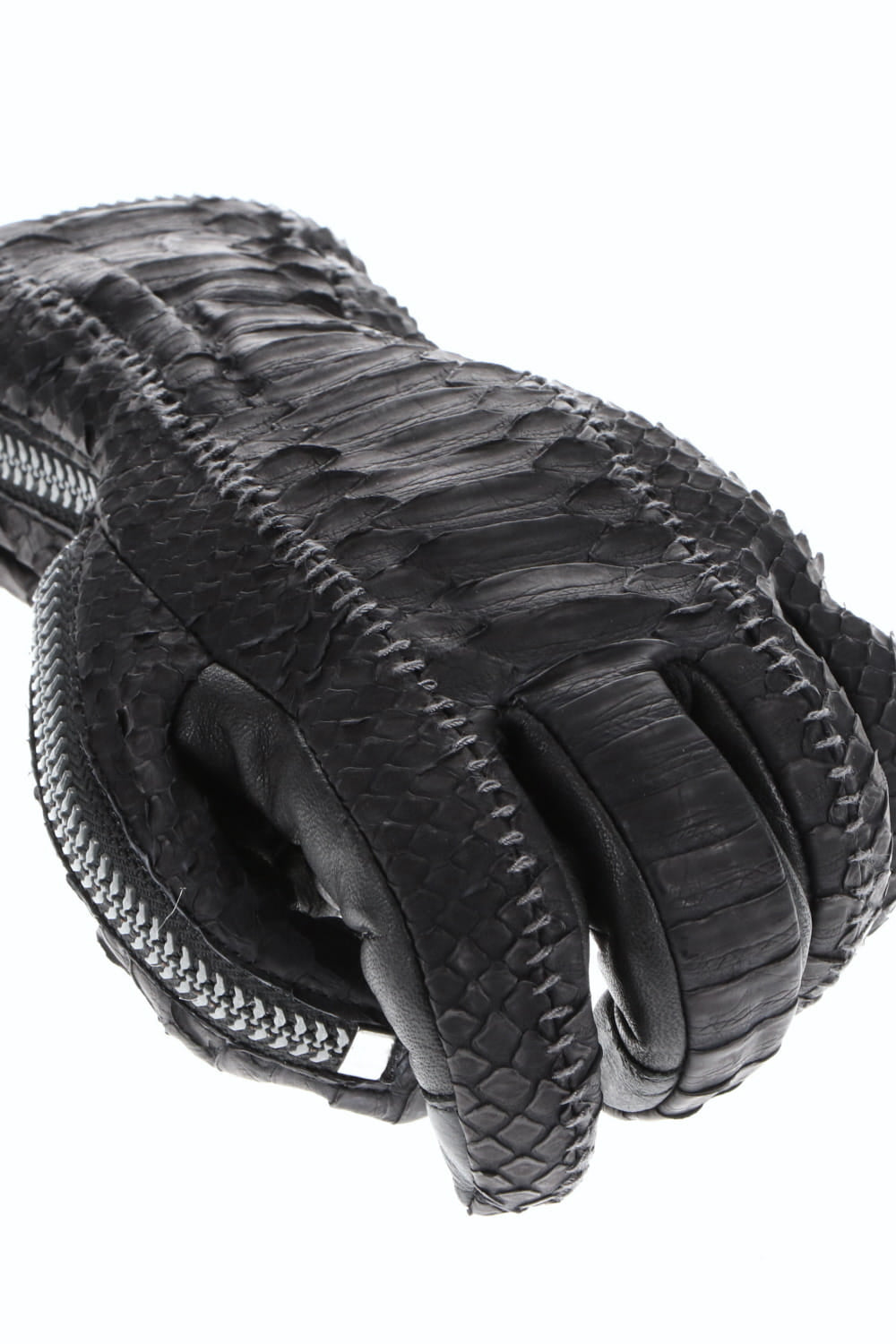 Python×Horse Leather Zip Glove