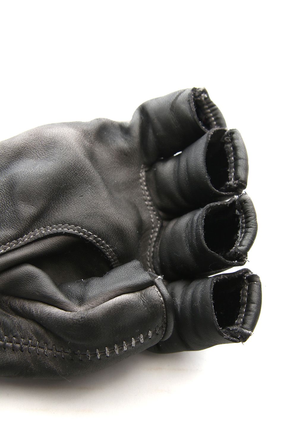 Horse leather cold dyed finger-less glove Gray - ST109-0019S