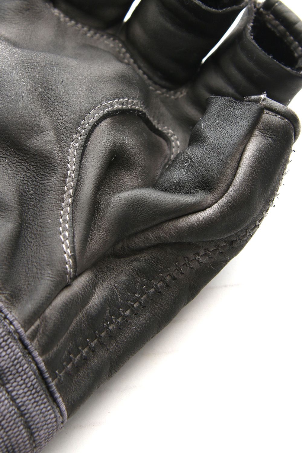 Horse leather cold dyed finger-less glove Gray - ST109-0019S