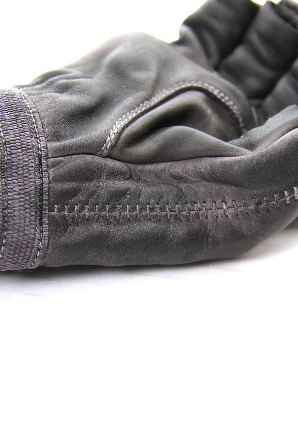 Horse leather cold dyed finger-less glove Gray - ST109-0019S