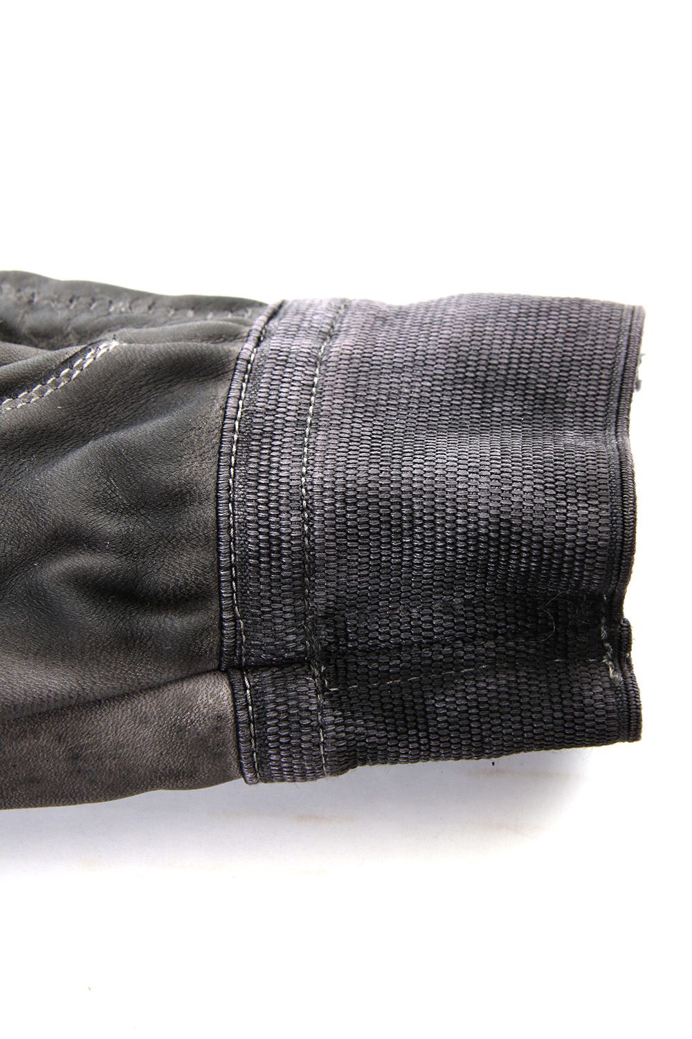 Horse leather cold dyed finger-less glove Gray - ST109-0019S