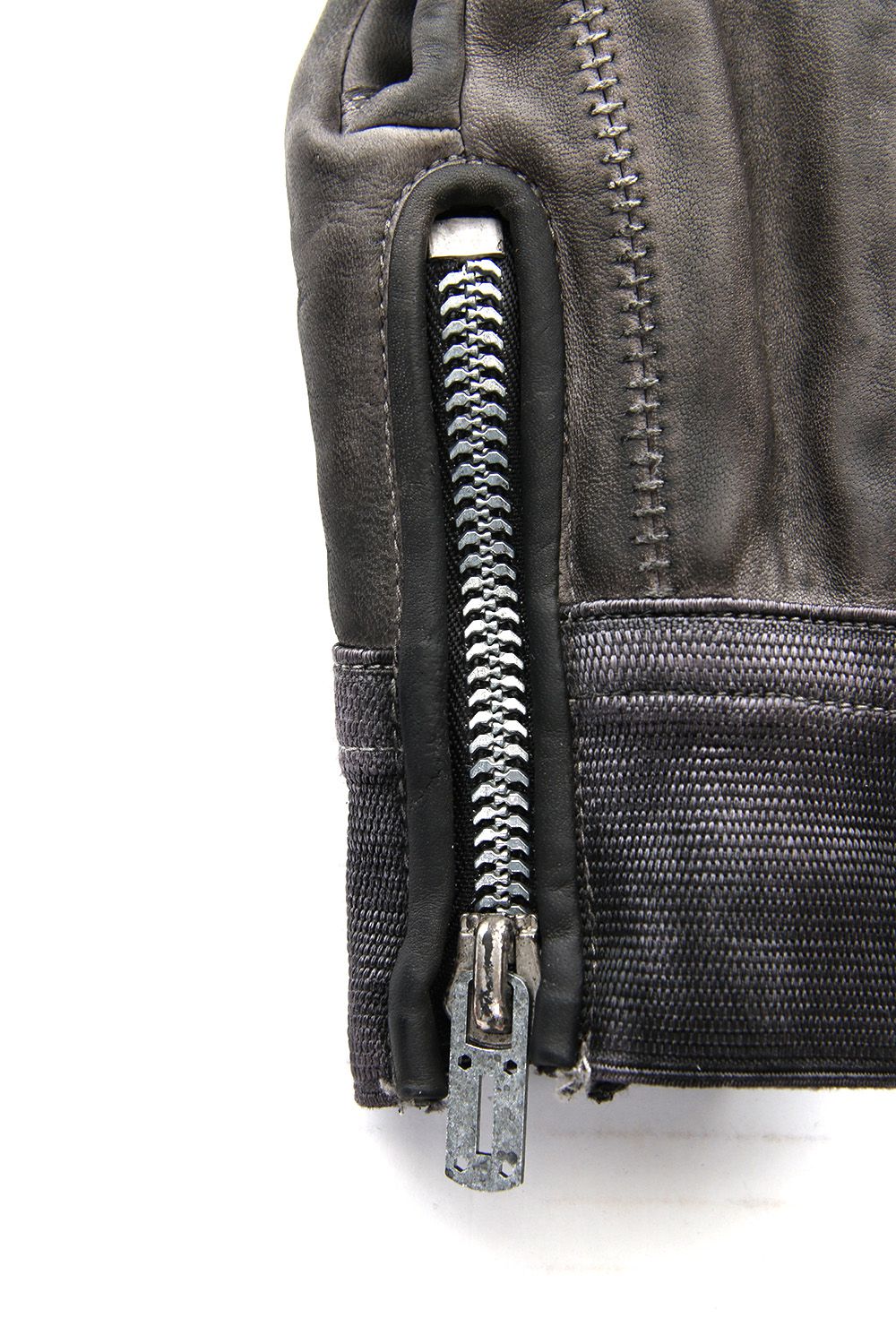 Horse leather cold dyed finger-less glove Gray - ST109-0019S