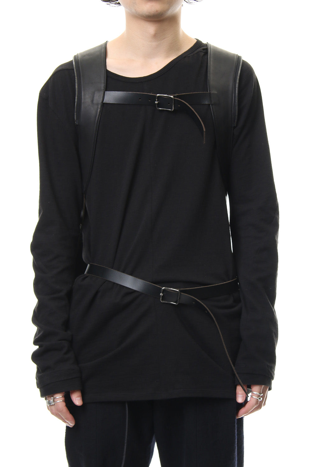 Horse Leather Sleeve Attached Back Pack - ST109-0019A