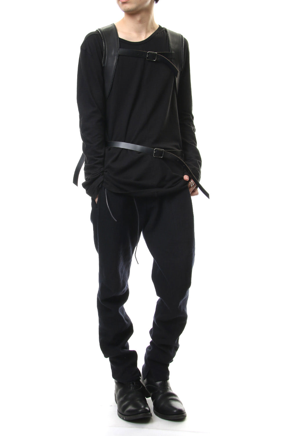 Horse Leather Sleeve Attached Back Pack - ST109-0019A