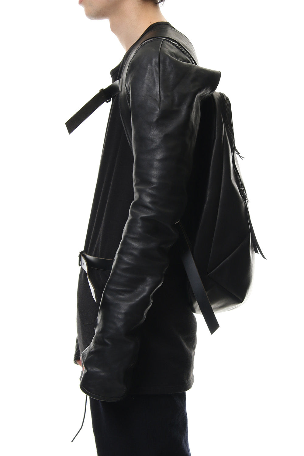 Horse Leather Sleeve Attached Back Pack - ST109-0019A