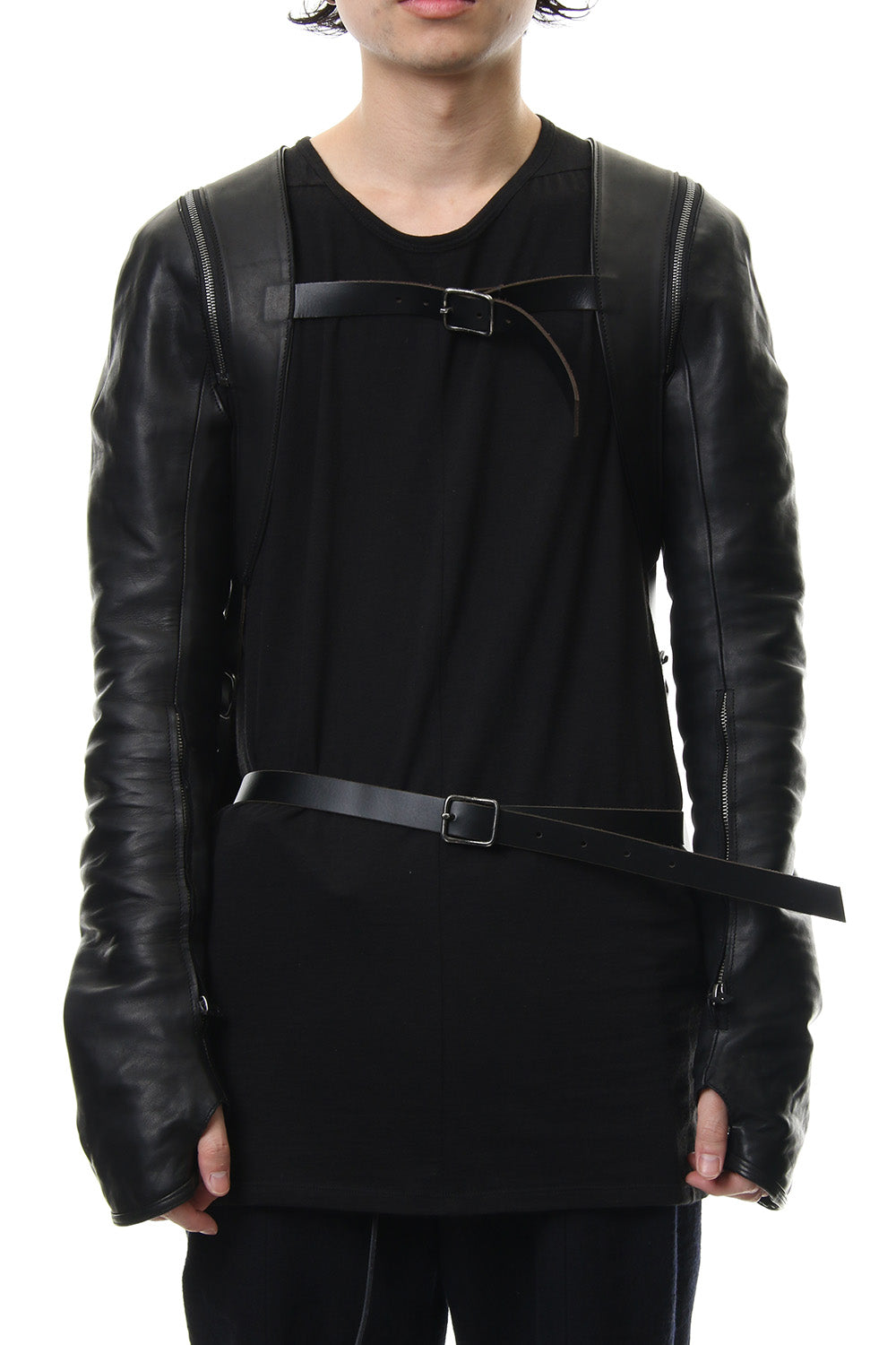 Horse Leather Sleeve Attached Back Pack - ST109-0019A