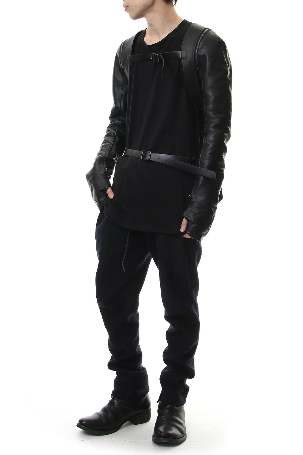 Horse Leather Sleeve Attached Back Pack - ST109-0019A