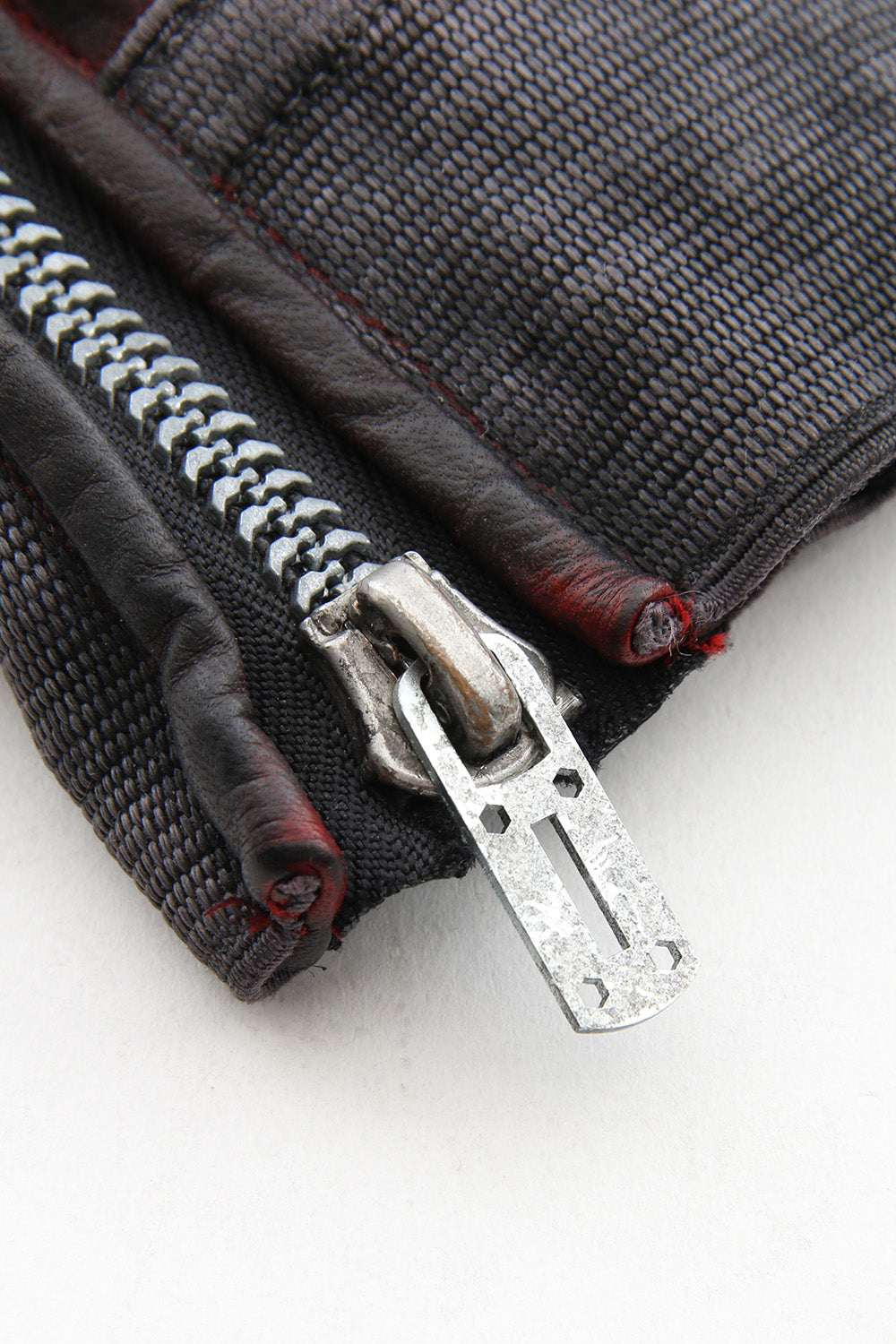 Horse leather cold dyed finger-less glove Red - ST109-0019S