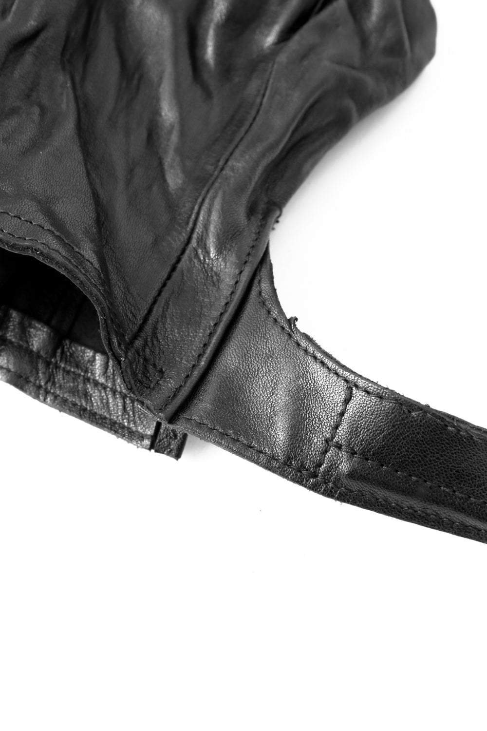 Horse Leather Strap Fingerless Gloves