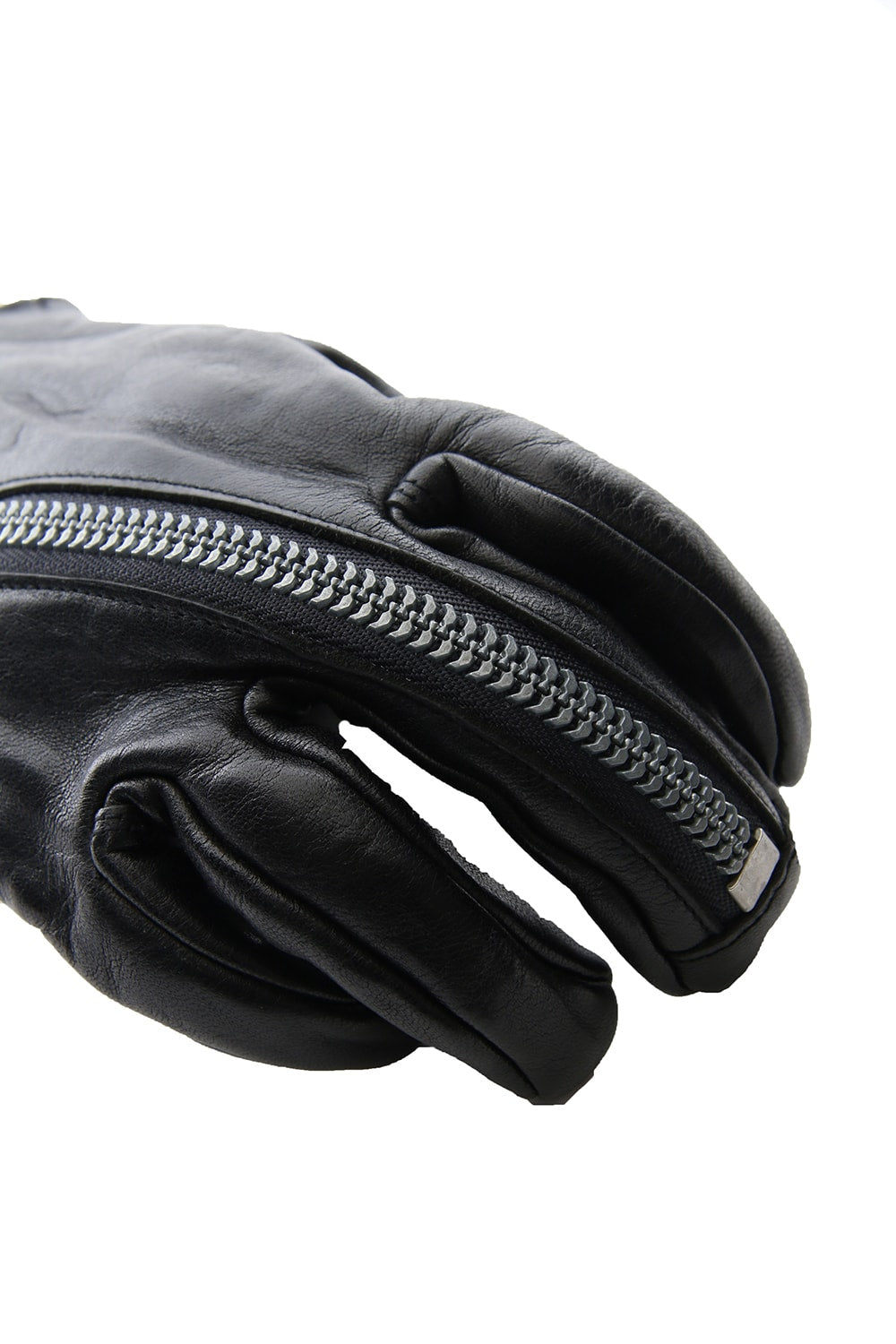 Horse Leather Zip Gloves