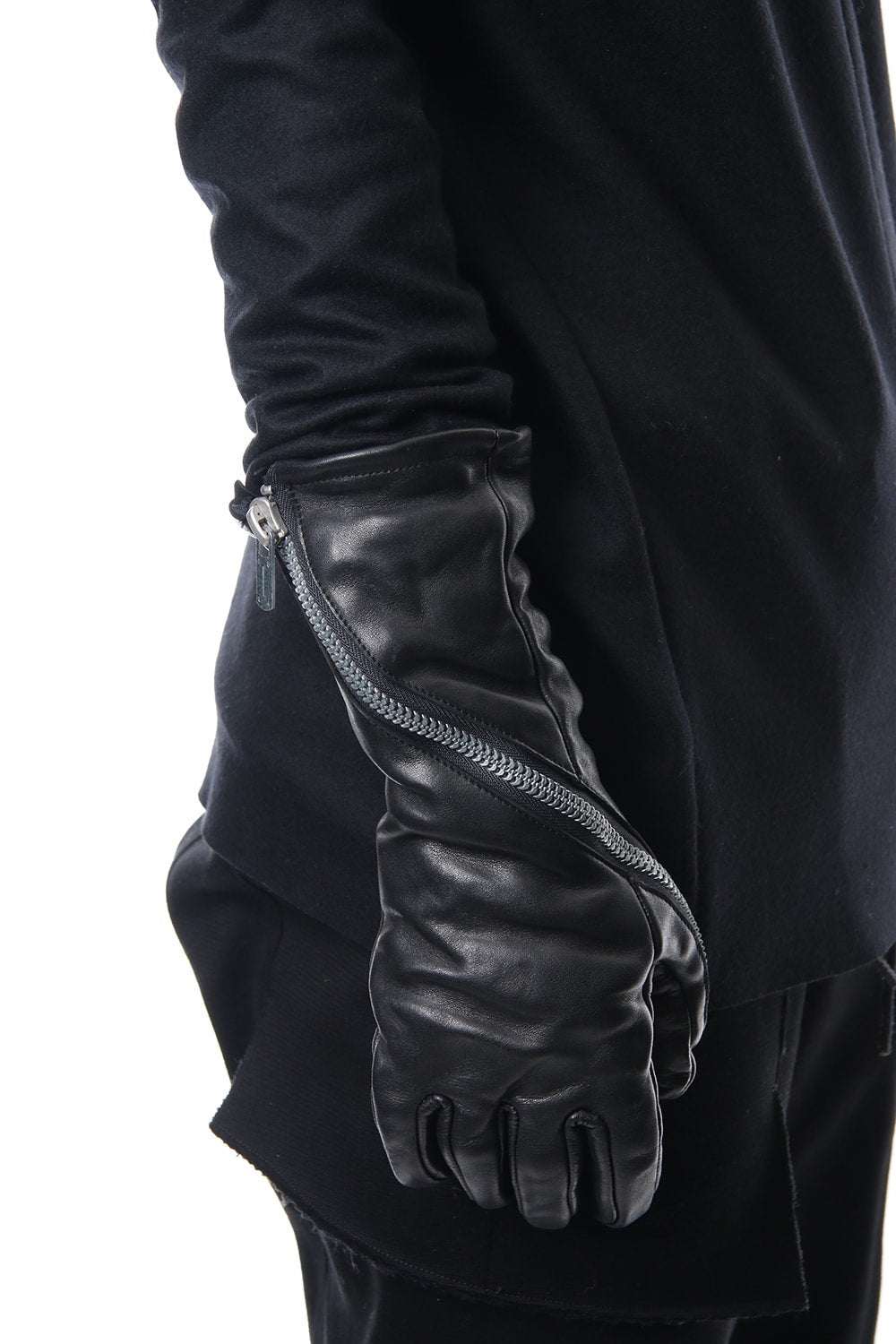 ホースレザー ジップ ロンググローブ