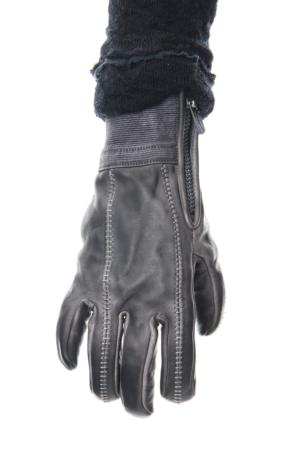 Horse leather cold dye over lock glove