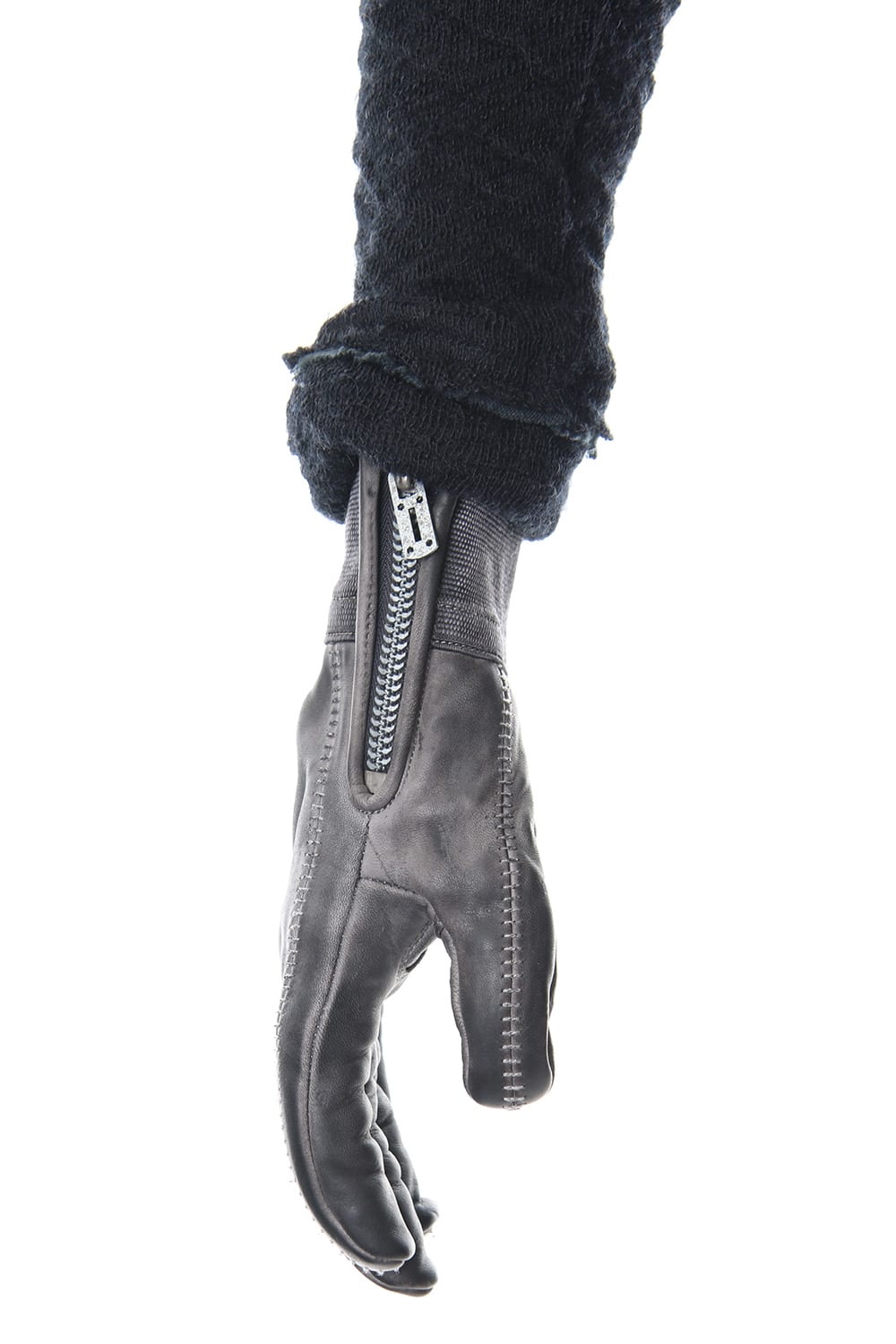 Horse leather cold dye over lock glove