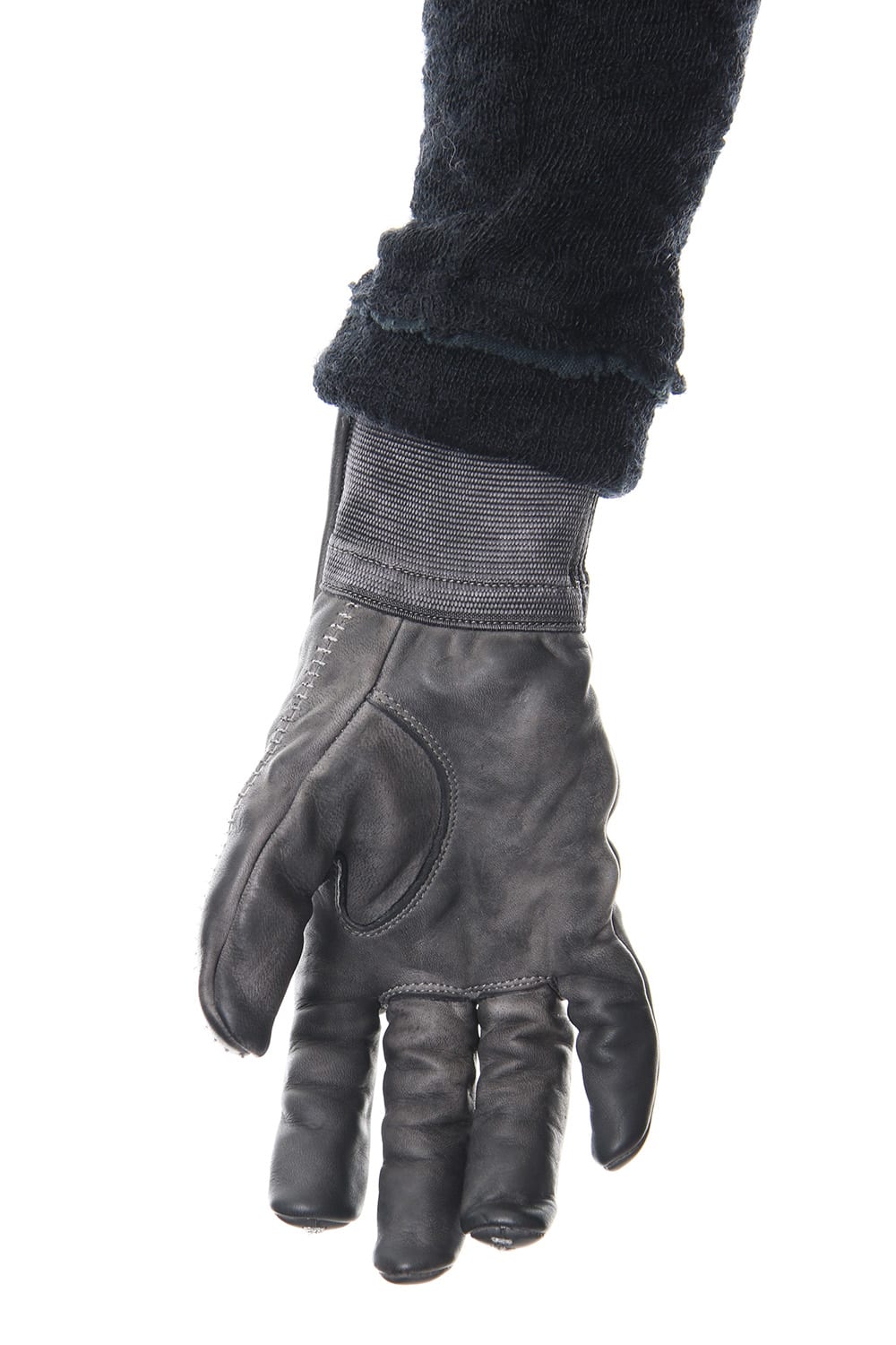 Horse leather cold dye over lock glove