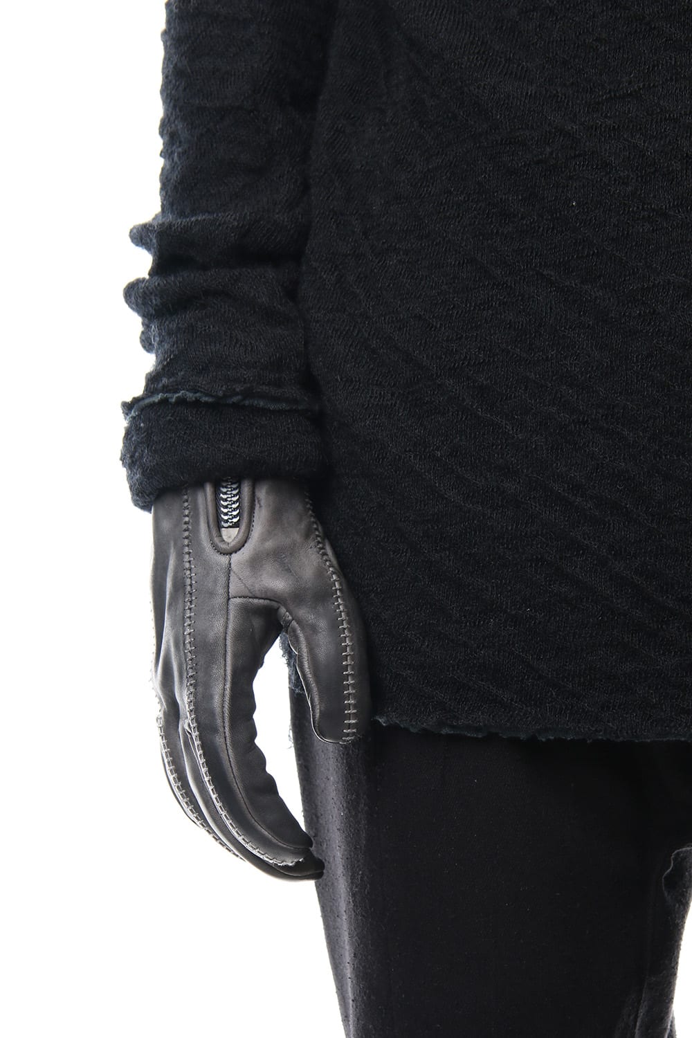 Horse leather cold dye over lock glove