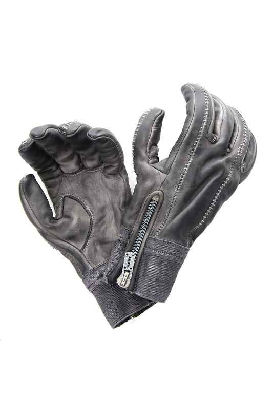 Horse leather cold dye over lock glove