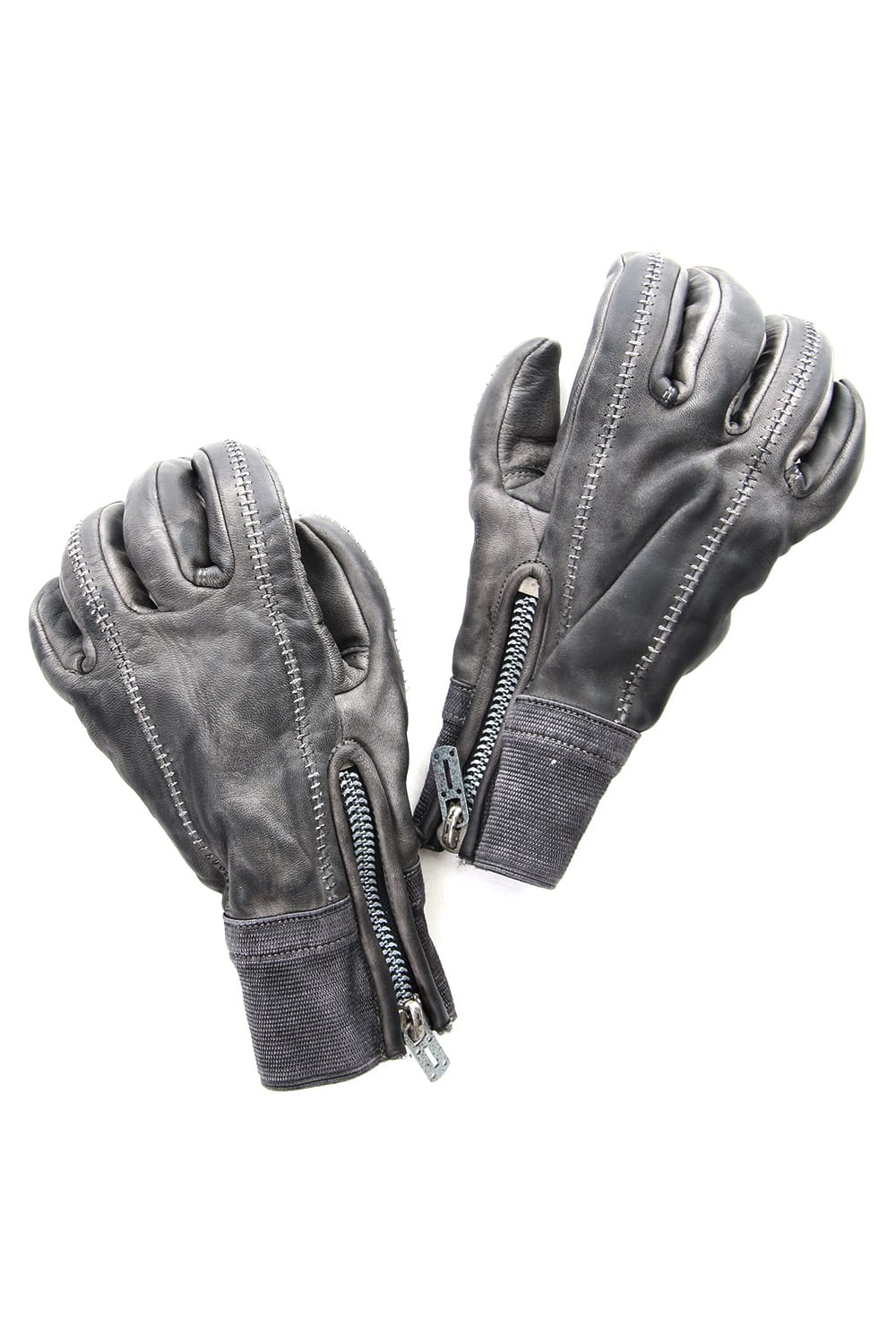 Horse leather cold dye over lock glove