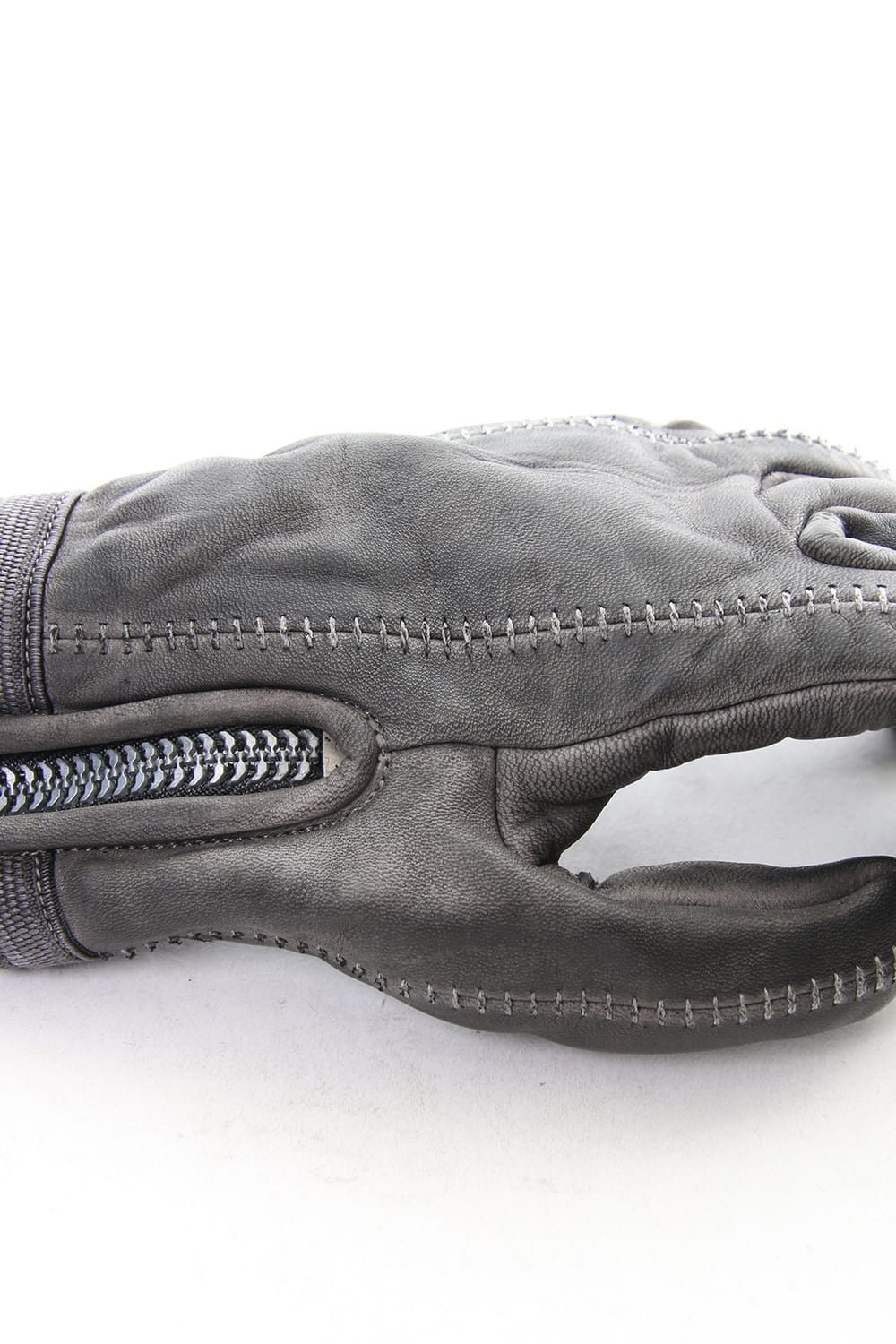 Horse leather cold dye over lock glove