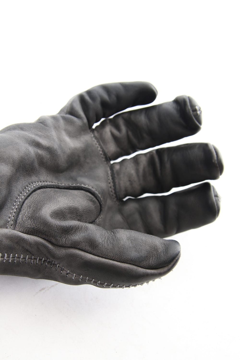 Horse leather cold dye over lock glove