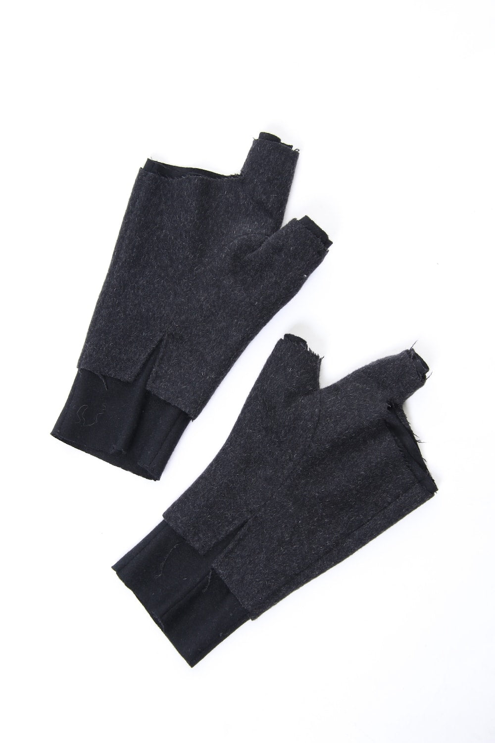 Pure cashmere needle punch fingerless glove