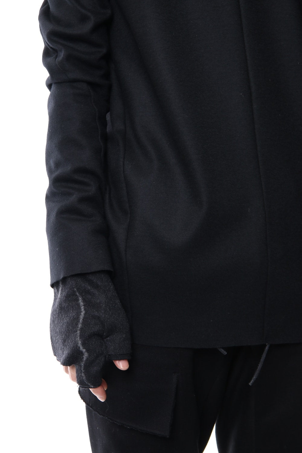 Pure cashmere needle punch fingerless glove